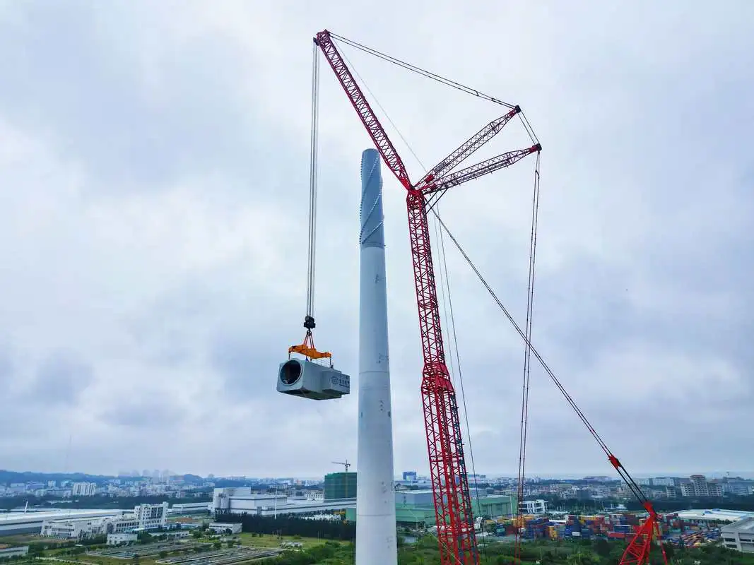 中国能建中电工程安徽院总承包的夏尔特拉叶集区骄风风电场项目首批并网发电